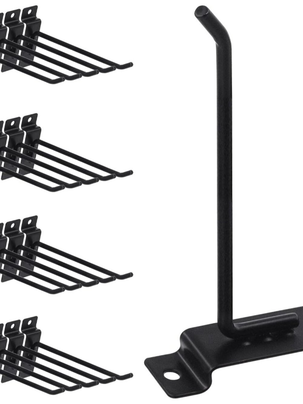 20Pcs 6 Inch Heavy Duty Slatwall Hooks Assortment Kit, Slatwall Accessories Slat